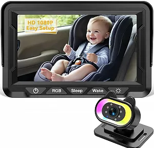 Автомобільна відеоняня камера 1080P 150° Night Vision 4.3 Inch LCD Display Black - Фото 1