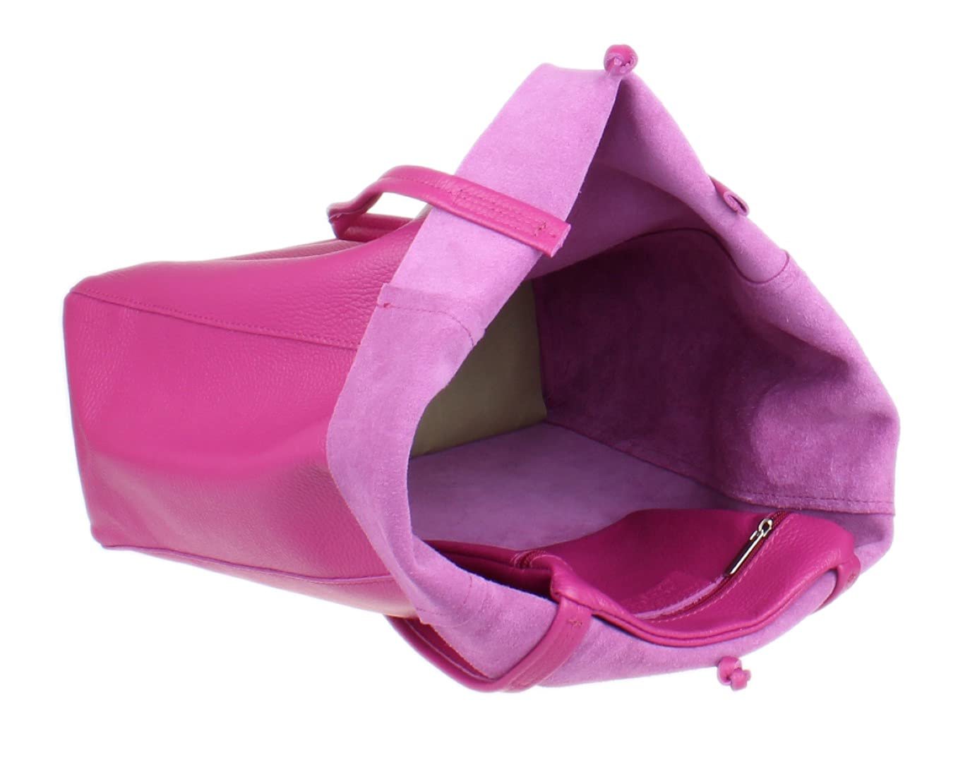 Кожаная сумка с открытым верхом Girly Handbags, фото №4