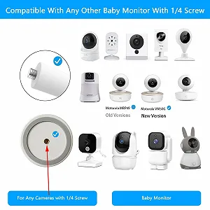 Універсальне кріплення HOLACA для Arlo/GHB/HelloBaby/ieGeek/Momcozy/Motorola 1/4", гнучке, Біле synthetic.ua - Фото 1