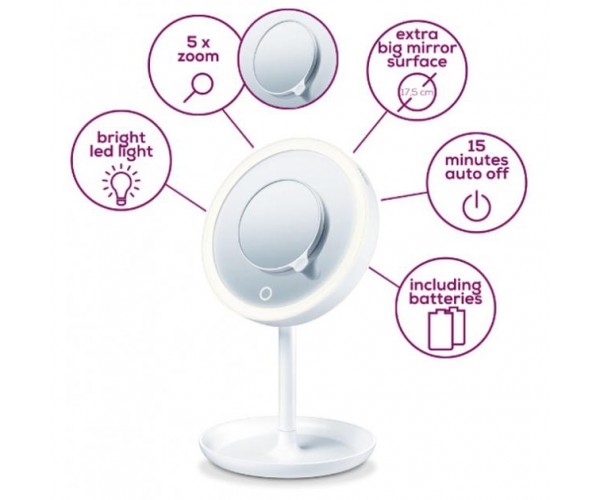 Косметичне дзеркало з підсвічуванням Beurer BS 45, фото №5