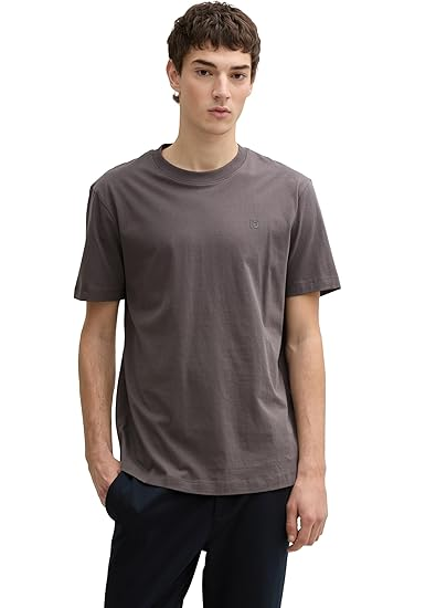 Футболка Men's Denim Slim Fit  1037655-11587 Tom Tailor Темно-сірий L, фото №1