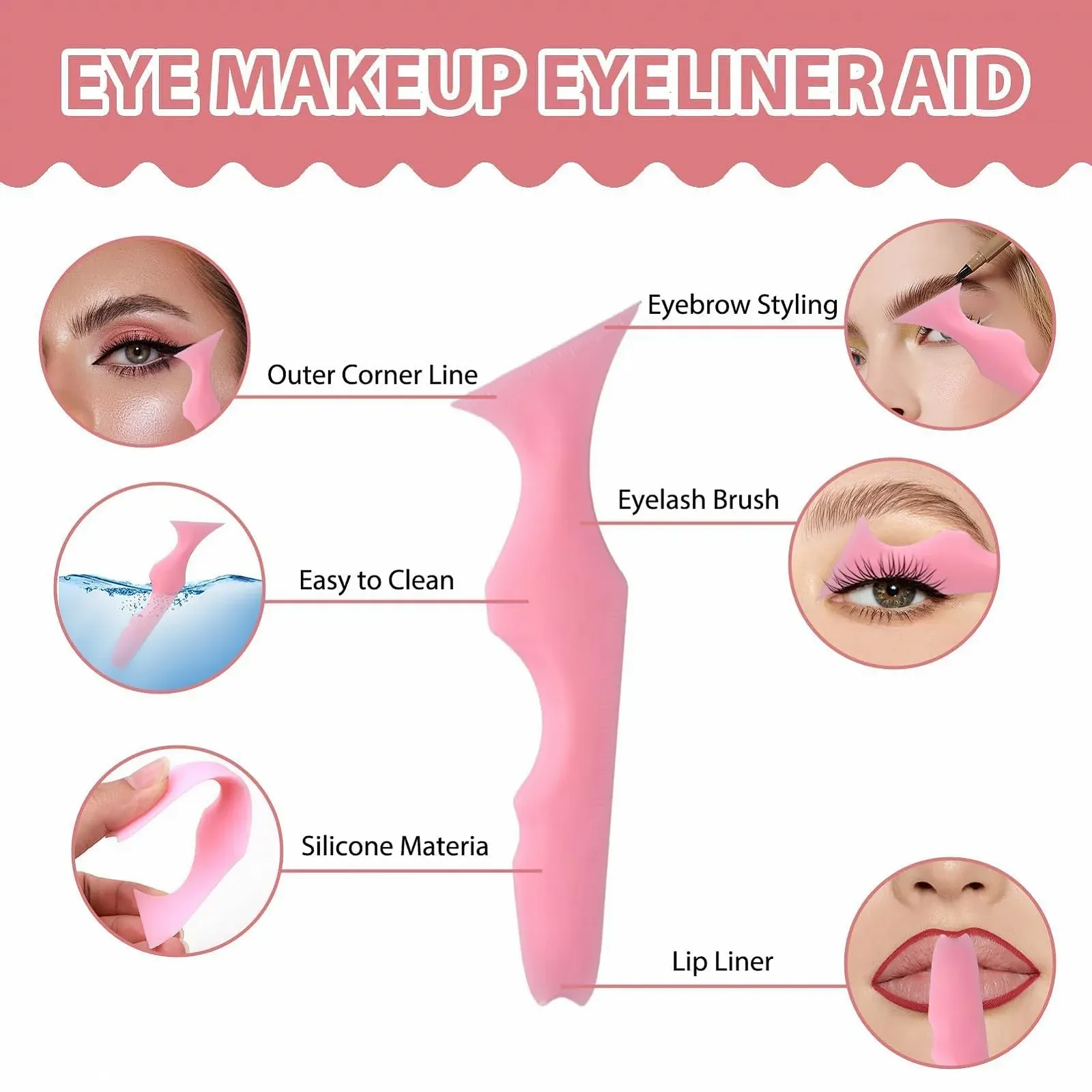 Набор Stencil Силиконовые трафареты для макияжа, фото №3 Набор Stencil Силиконовые трафареты для макияжа, фото №3