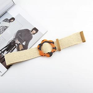 Ремінь жіночий плетений еластичний AGUTALITHIC полотняний повсякденний 4,5 см synthetic.ua - Фото 1