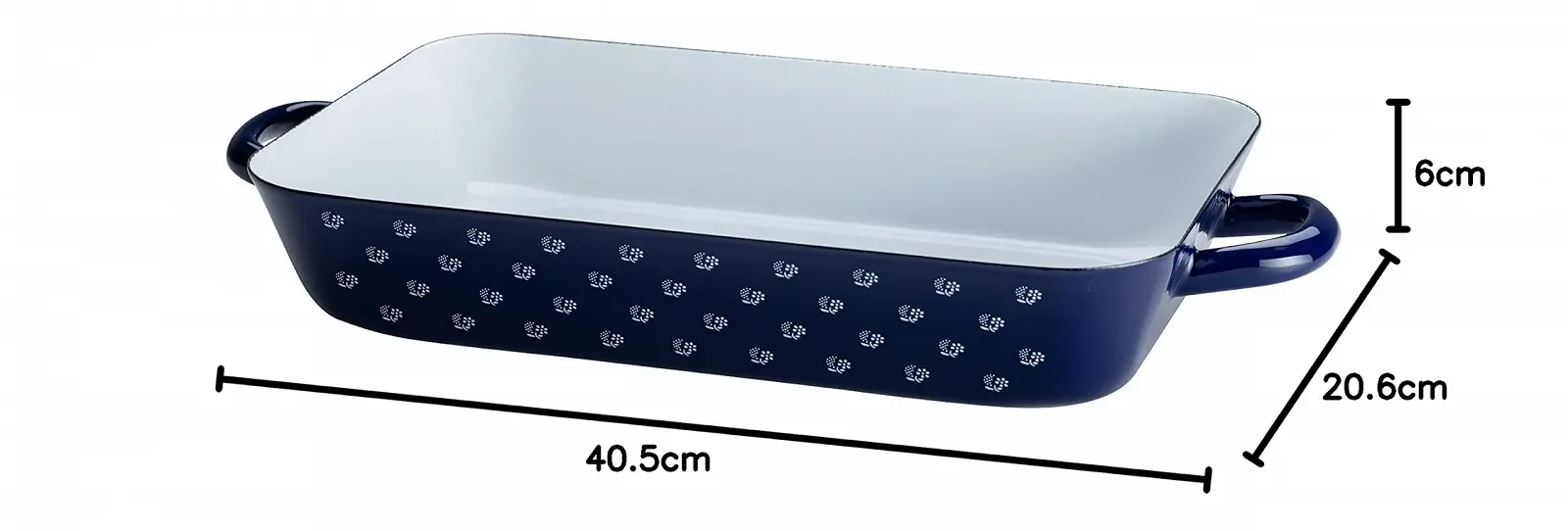 Форма для запікання Riess COUNTRY - Dirndl 0046-074 прямокутна, 33 x 20 см, висота 6 см, емальована, фото №5