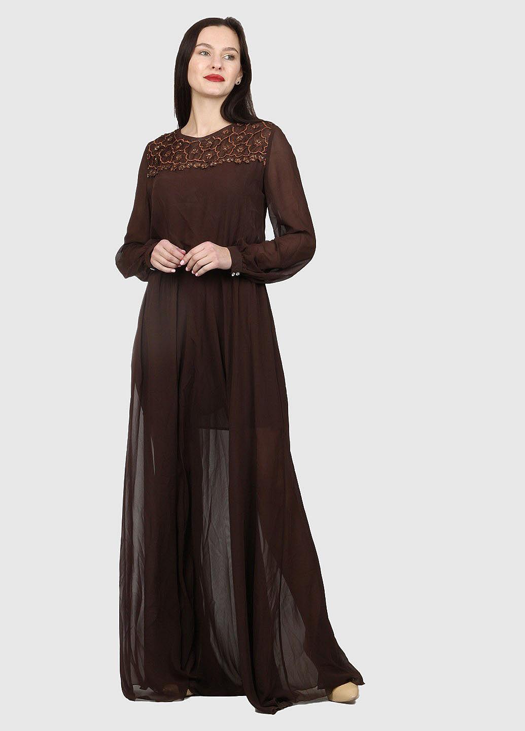 Платье Enna Levoni S Коричневый (ND-13005-Brown), фото №4