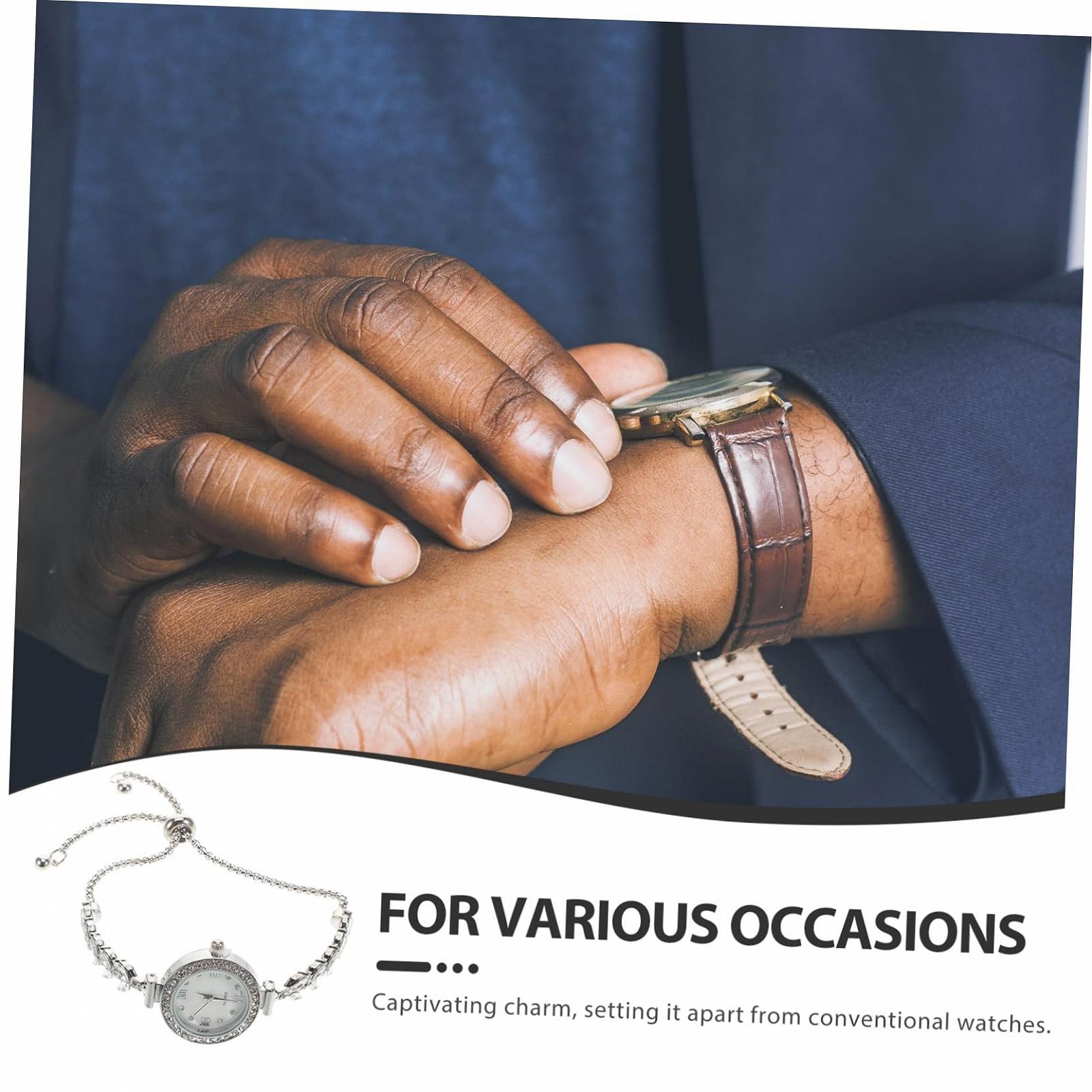 Часы женские PartyKindom Кварцевые со стразами Дизайн "Русалка" Серебристый, фото №7