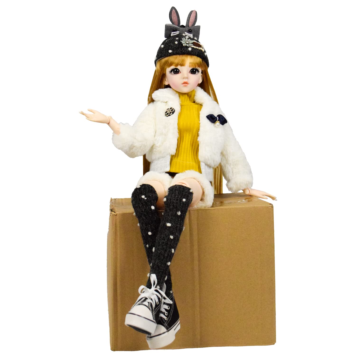 Кукла EVA BJD 1/3 Ball Mechanical Jointed Doll Full Set Clothes 24 дюйма (Rebecca), фото №3