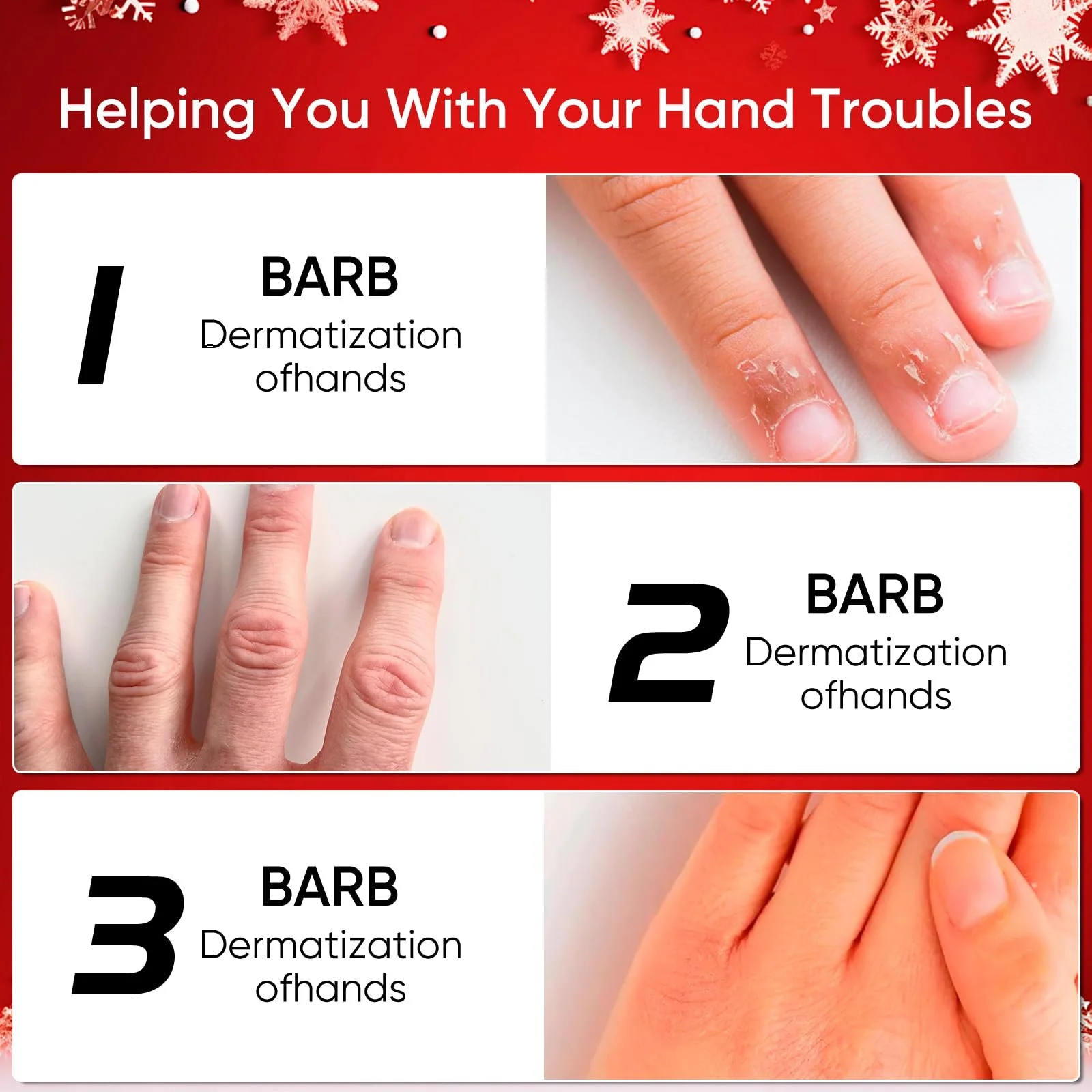 Набір кремів для рук Різдвяний, Міні-набір кремів для рук, 5 штук кремів для догляду за руками, фото №6