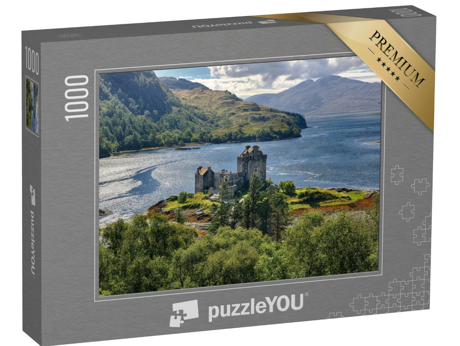 Пазл puzzleYOU Nature Scotland Puzzle Collection Средневековая крепость замок Эйлен-Донан, Хайленд, Шотландия 1000 элементов, фото №1