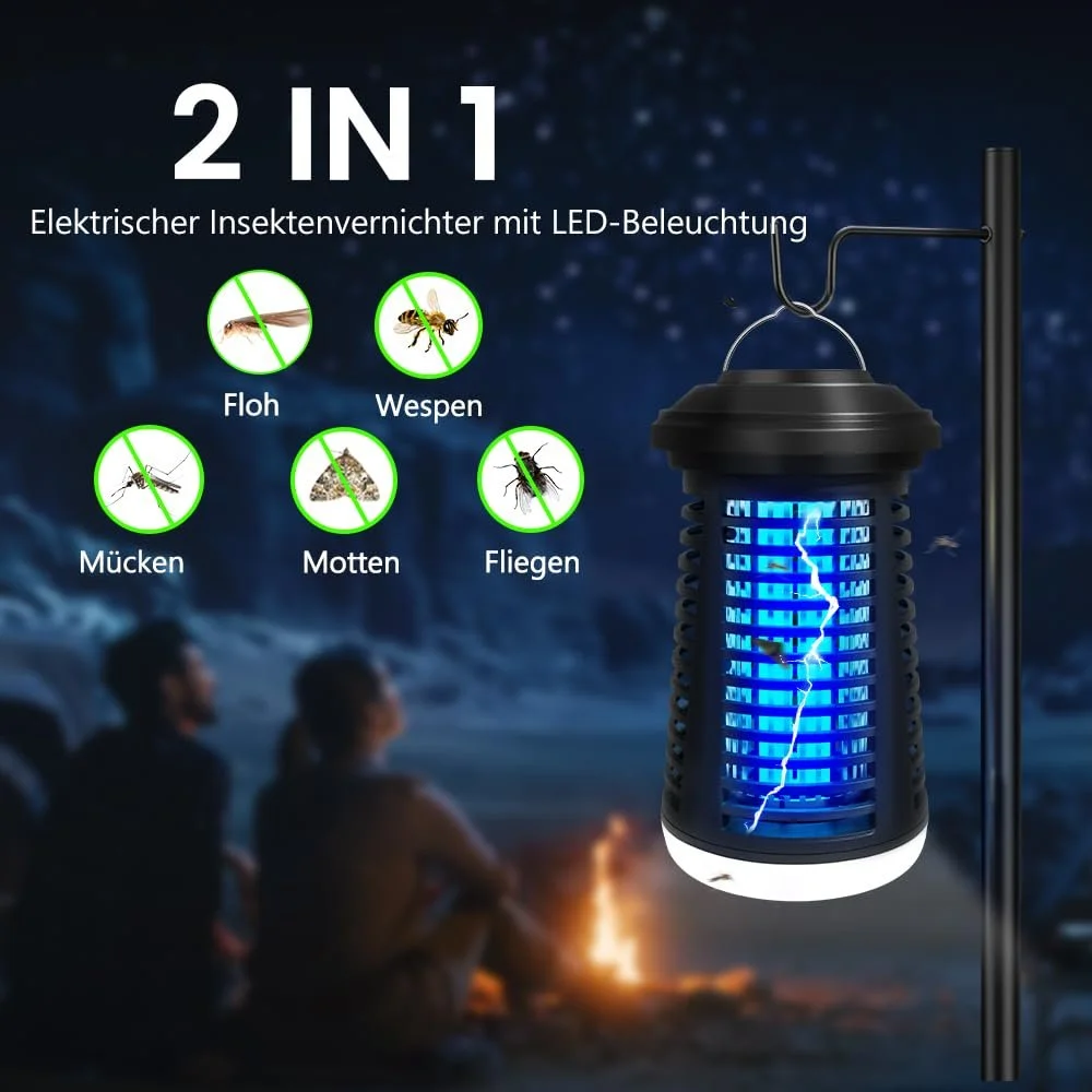 Електричний знищувач комах 4200 V 15 W 2-в-1 Водонепроникний IPX4, фото №2