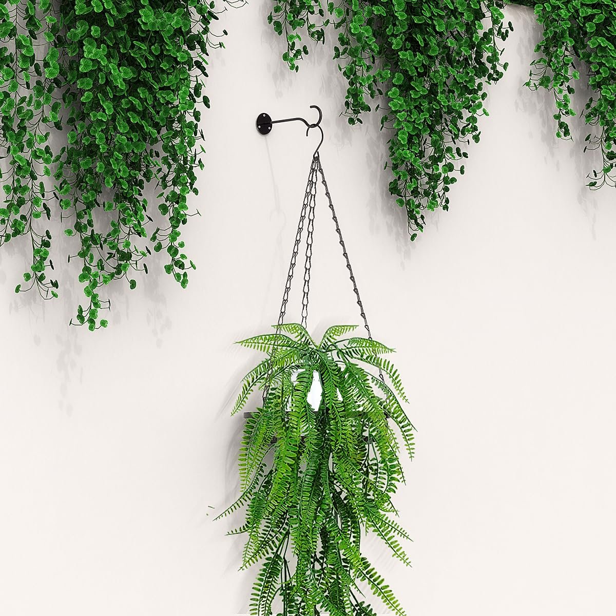 Підвісне металеве кашпо Bomclap набір із 2 шт. з гачками та ланцюжком Чорний, фото №7 Підвісне металеве кашпо Bomclap набір із 2 шт. з гачками та ланцюжком Чорний, фото №7