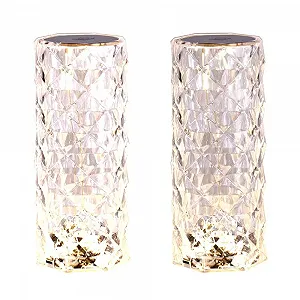 Настольная лампа GLOBO LIGHTING LED Dimmable Crystals USB 21 см Silver - Фото 1