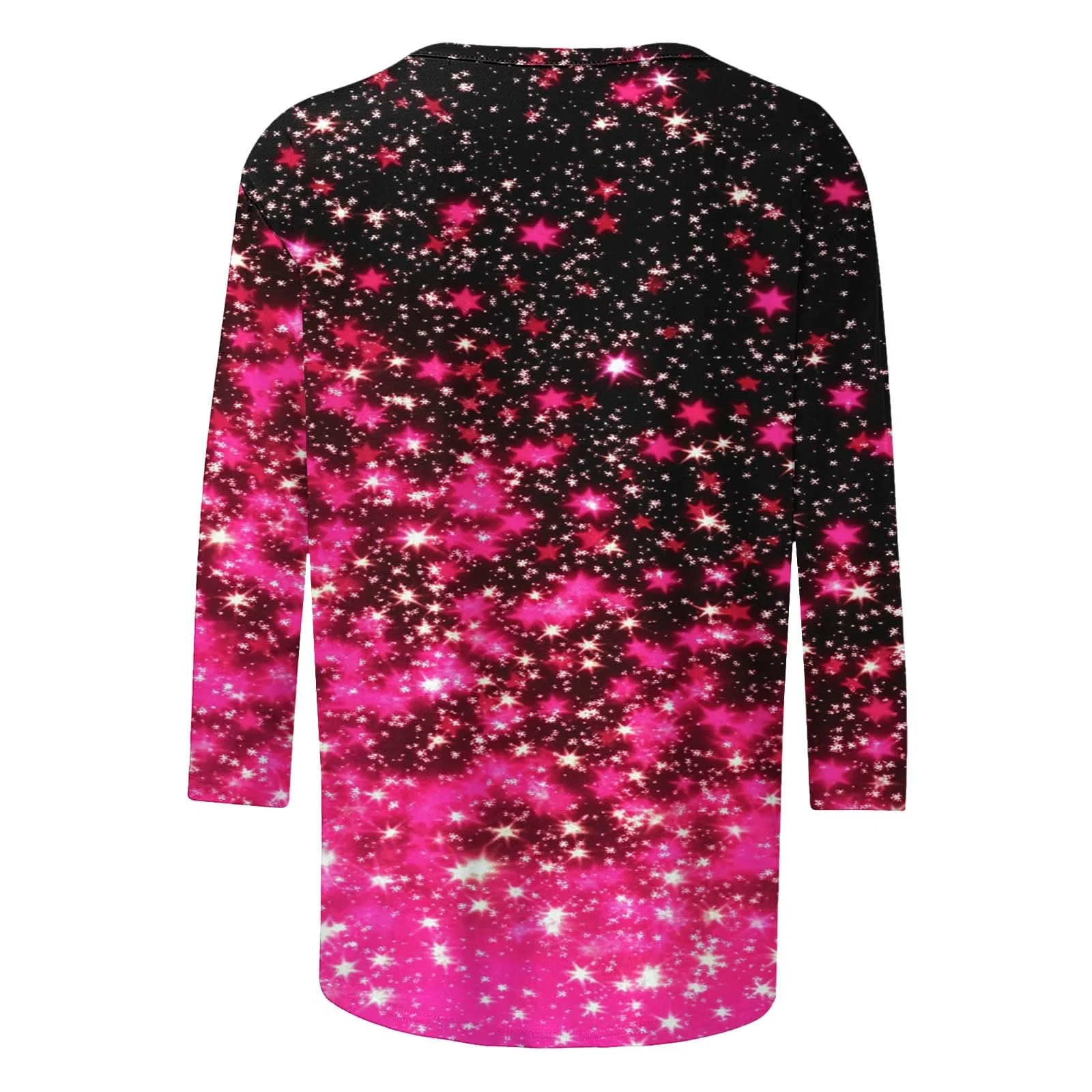 tsaChick Женский Пуловер на День Святого Валентина С принтом Круглый вырез Рукав семь восьмых Футболка с круглым вырезом Пуловер Топ Блузка Женская Элегантная Базовая Рубашка с длинным рукавом Женская Кожаная Куртка с Мехом, фото №5