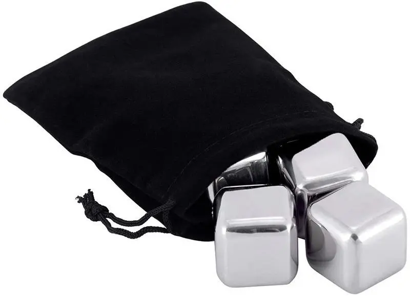 Камни для виски 2.7х2.7см 6штук охладительные кубики из нержавеющей стали, фото №3