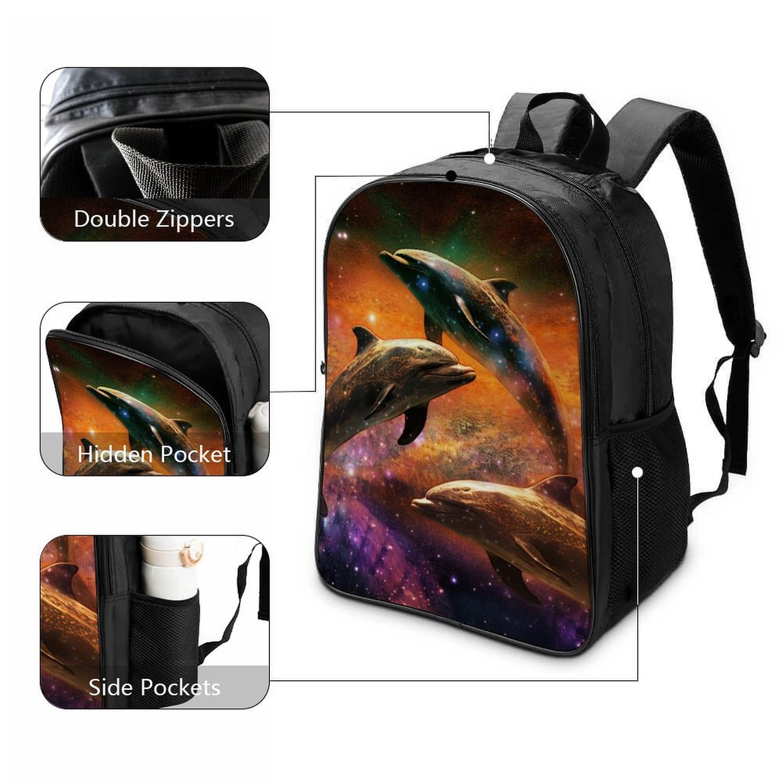 Шкільний рюкзак DPEOANEBN Dolphin 40x28x16см, фото №3