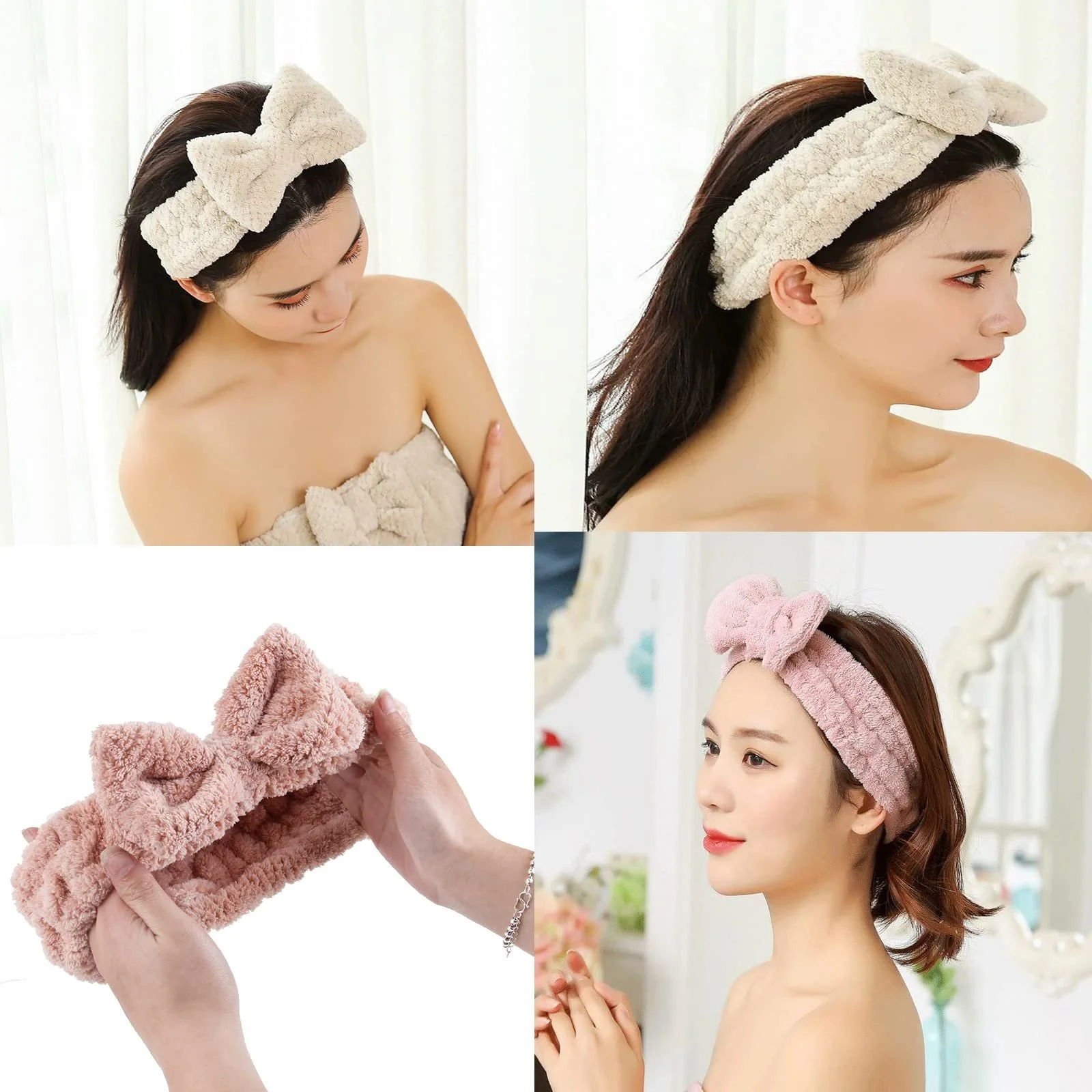 Набор из 3 повязок для волос с бантом, эластичные., фото №6