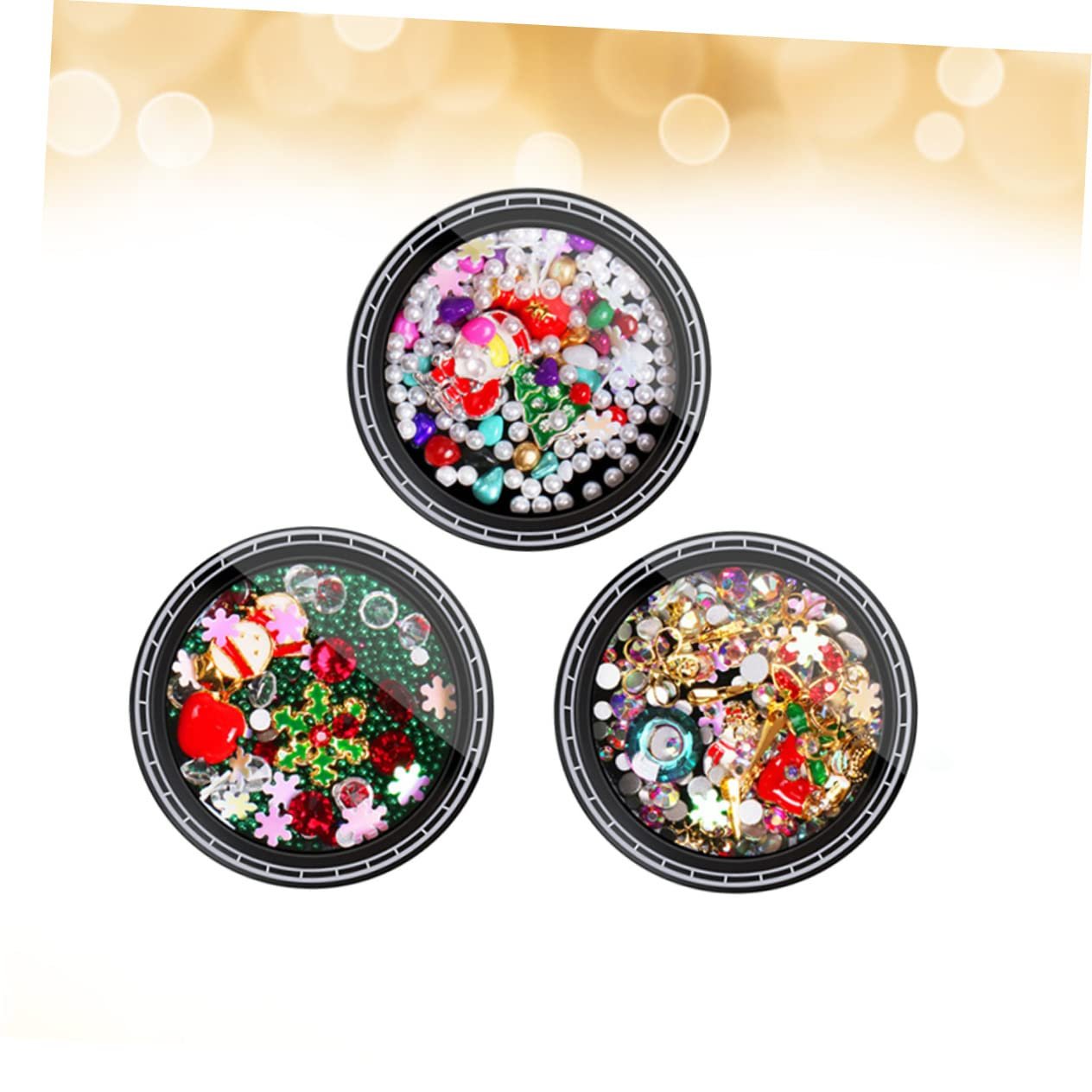 Набор для ногтей FRCOLOR Заклепки для ногтей, бисер для ногтей, самоклеящиеся наклейки для ногтей, фото №7