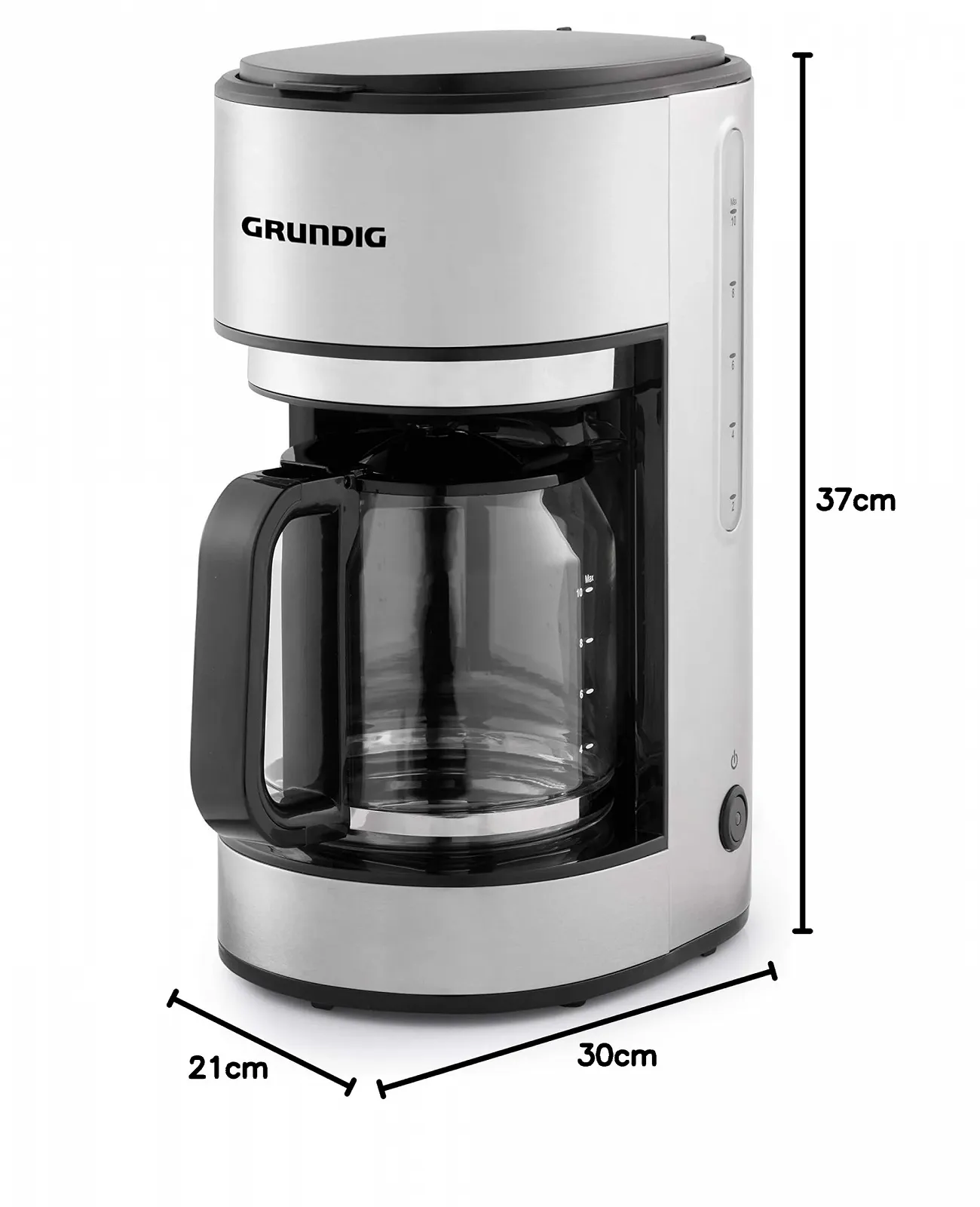 Крапельна кавоварка Grundig KM 5620 1.25 л 1000 Вт Чорно-біла, фото №7