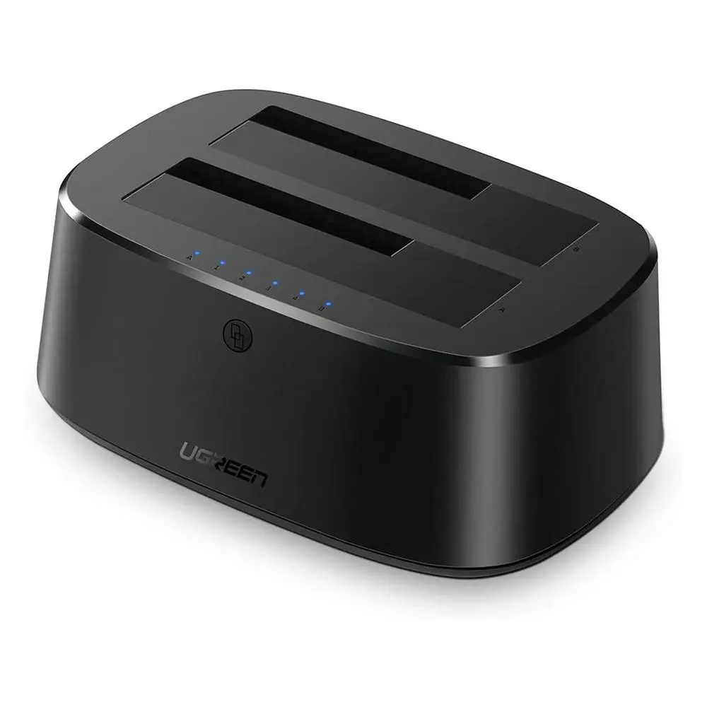 Универсальная двойная док-станция Ugreen CM198 для SATA 2.5 "/3.5" SSD HDD до 24 ТБ 2 x 12, фото №2