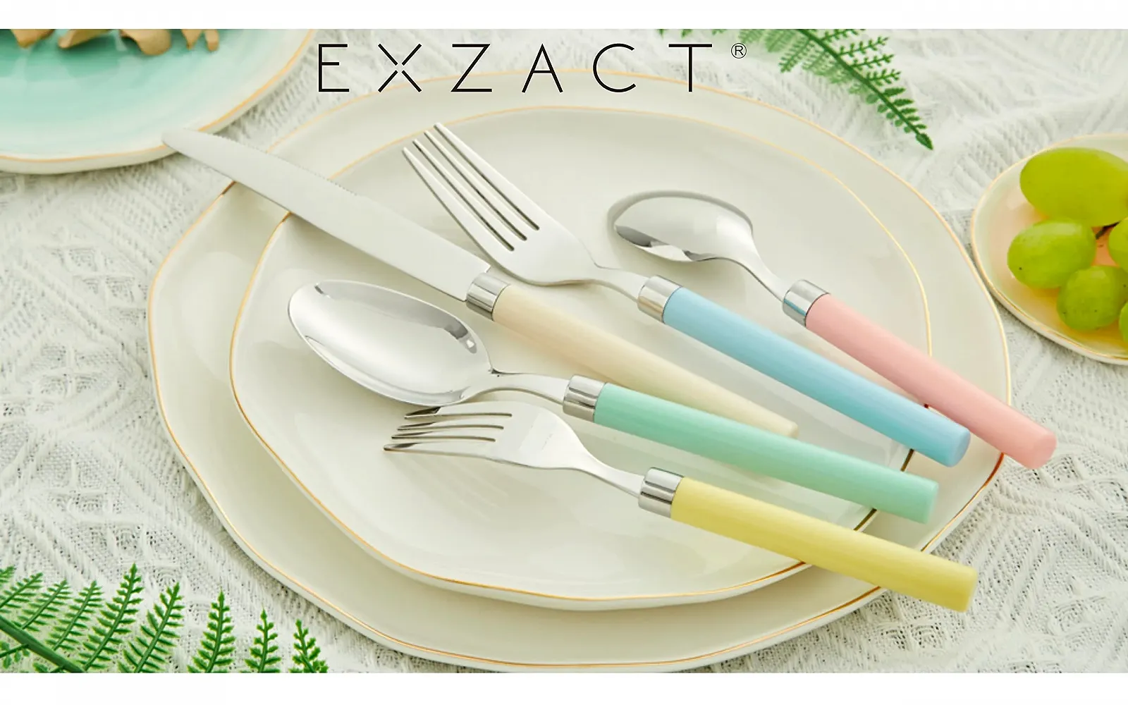 Набір столових приборів Exzact 20 предметів з нержавіючої сталі різних кольорів, фото №4 Набір столових приборів Exzact 20 предметів з нержавіючої сталі різних кольорів, фото №4