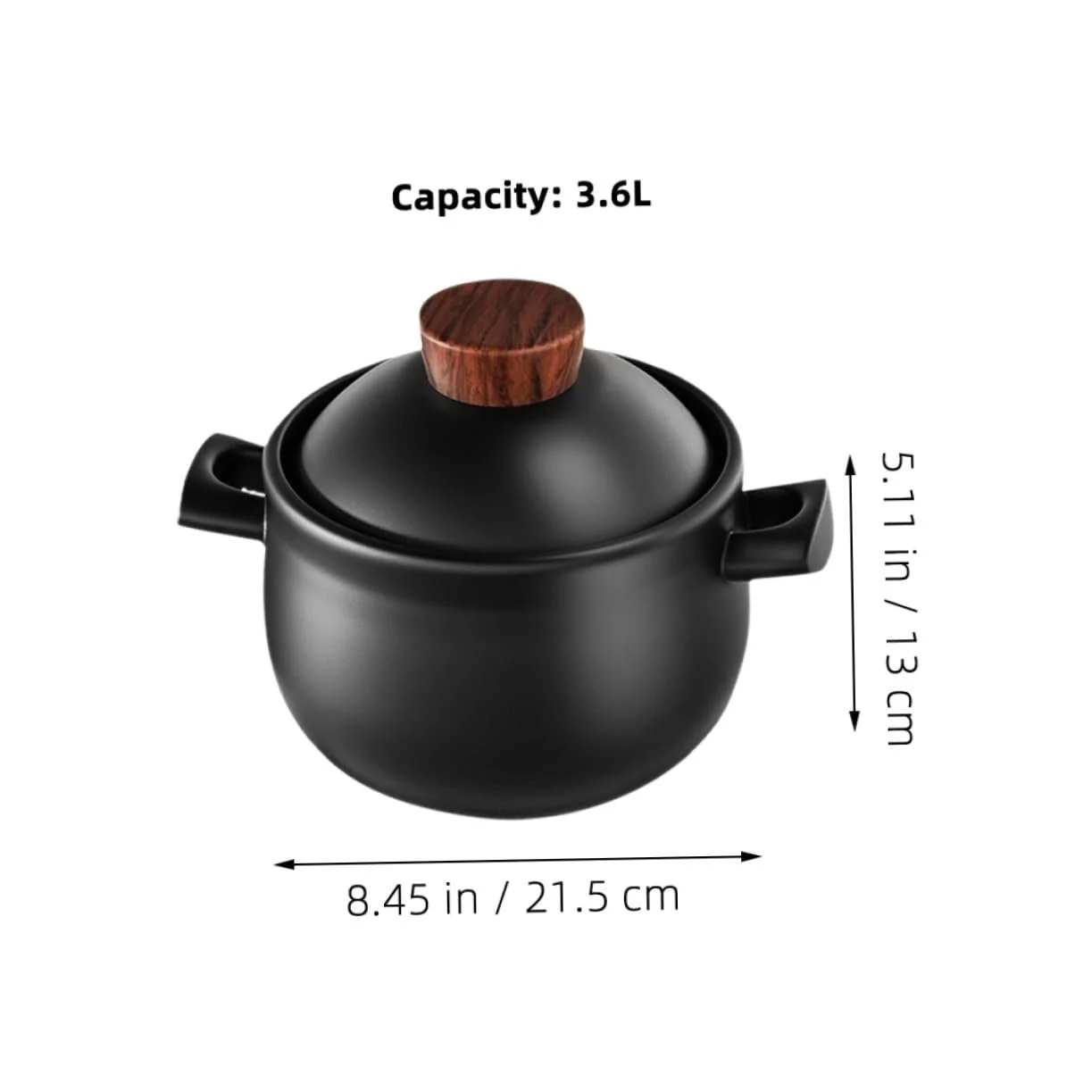 Кастрюля для запекания Большая Термостойкая Антипригарная для газовых плит, фото №2