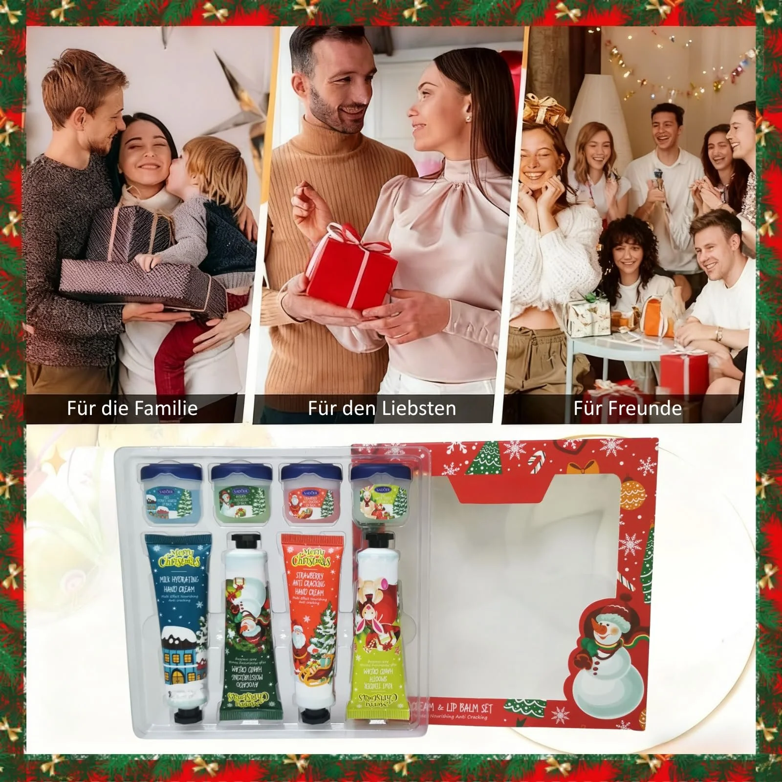 Набор Mini Handcreme Handcream & Lipblam Weihnachten - 8 шт. (4 крема для рук и 4 бальзама для губ), фото №7 Набор Mini Handcreme Handcream & Lipblam Weihnachten - 8 шт. (4 крема для рук и 4 бальзама для губ), фото №7