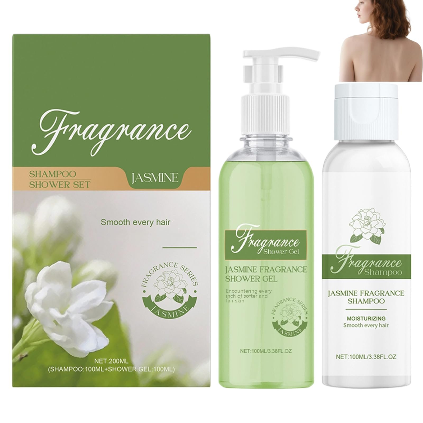 Гель для душу та шампунь 2-в-1 з ароматом жасмину освіжаючий (1 шт.), фото №1 Гель для душу та шампунь 2-в-1 з ароматом жасмину освіжаючий (1 шт.), фото №1