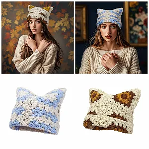 Вязаная шапка в стиле хип-хоп Einzigartige synthetic.ua - Фото 1