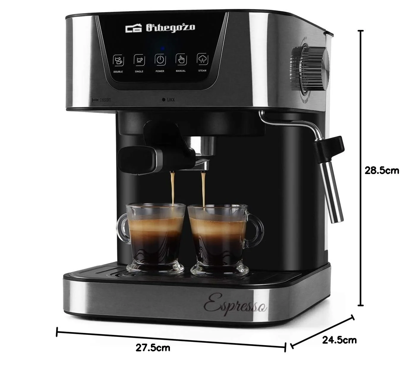 Эспрессо-кофемашина Orbegozo EX 6000 20 бар 1.5 л 1050 Вт Черная, фото №6