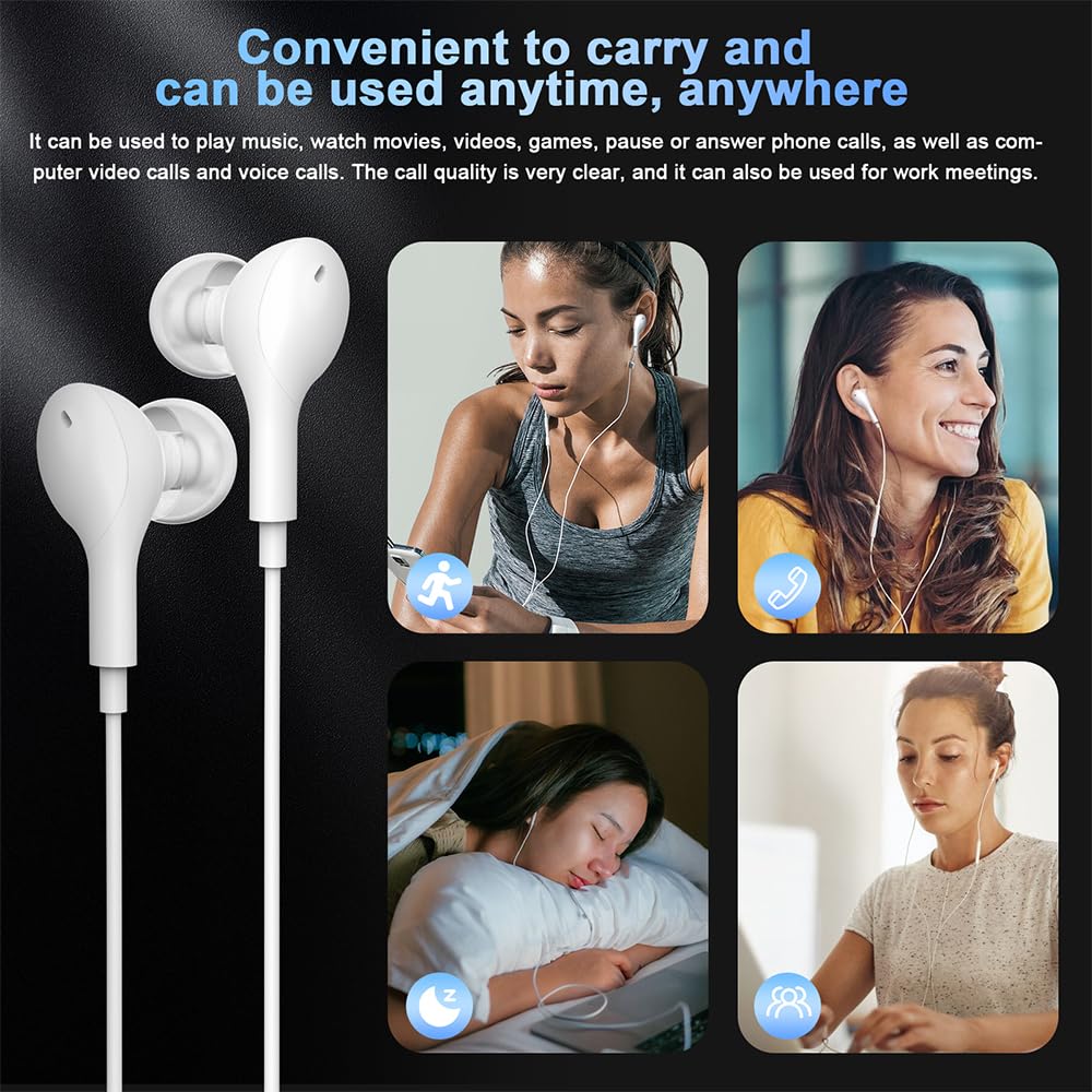 Наушники с микрофоном USB C Проводные Магнитные HiFi Стерео Шумоподавление, фото №6