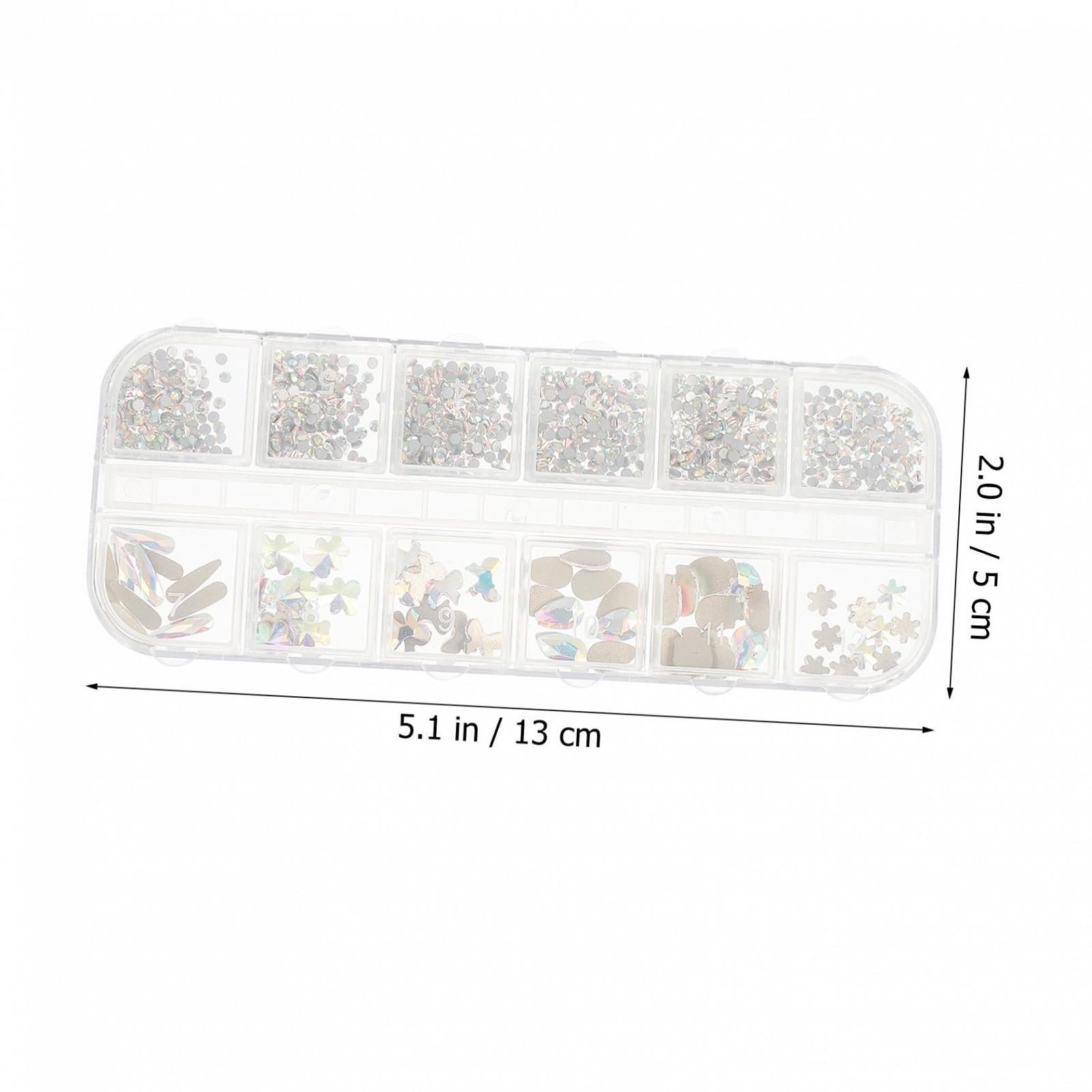 Стрази для нігтів Healvian Flatback з коробками, коштовності для нейл-арту, фото №5