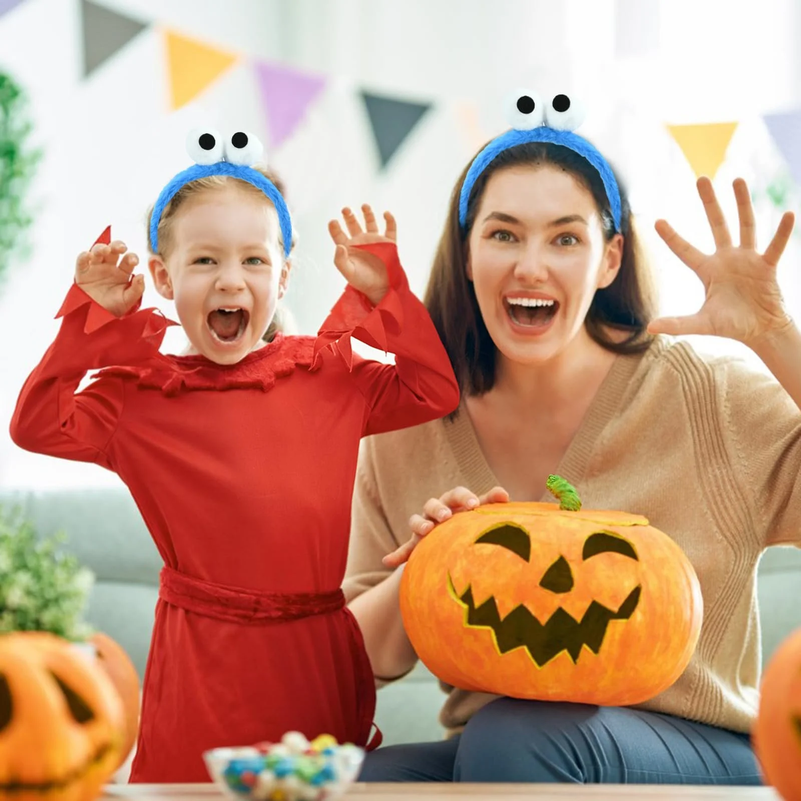 Обруч для волосся Cookie Monster, Хелловін, для жінок, фото №7