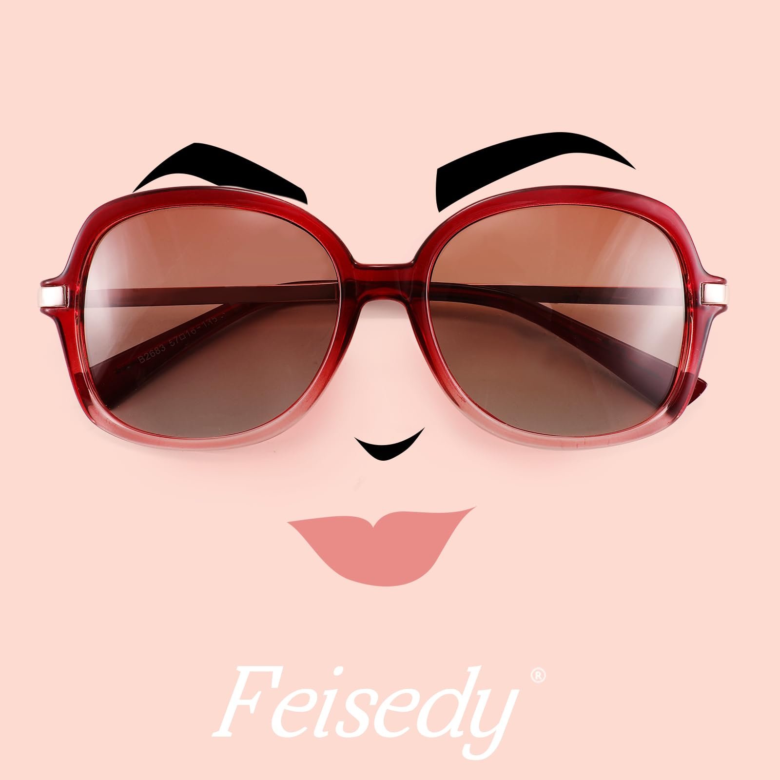 Вінтажні сонцезахисні окуляри Жіночі Поляризовані FEISEDY B2683 UV400, фото №5