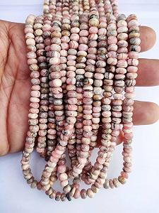 Бусины Родохрозит круглые граненые 6-6.5 мм synthetic.ua - Фото 1