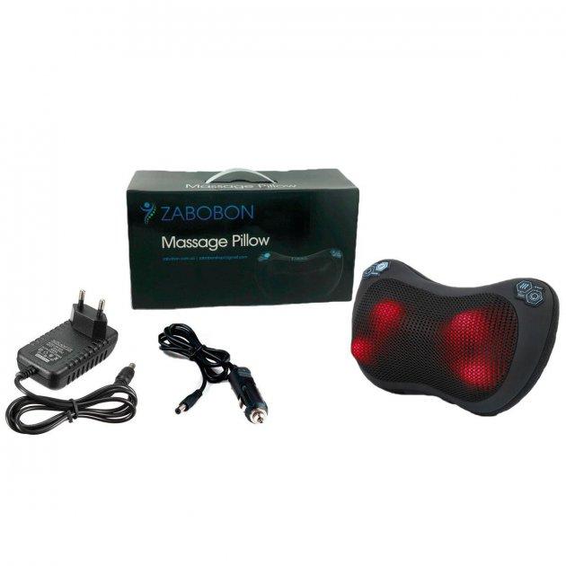 Массажная роликовая подушка, инфракрасный массажер для спины и шеи Zabobon (ZM-P002), фото №3