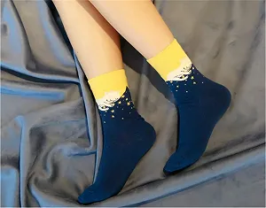 Жіночі шкарпетки Бавовняні 5 пар Кольорові synthetic.ua - Фото 1