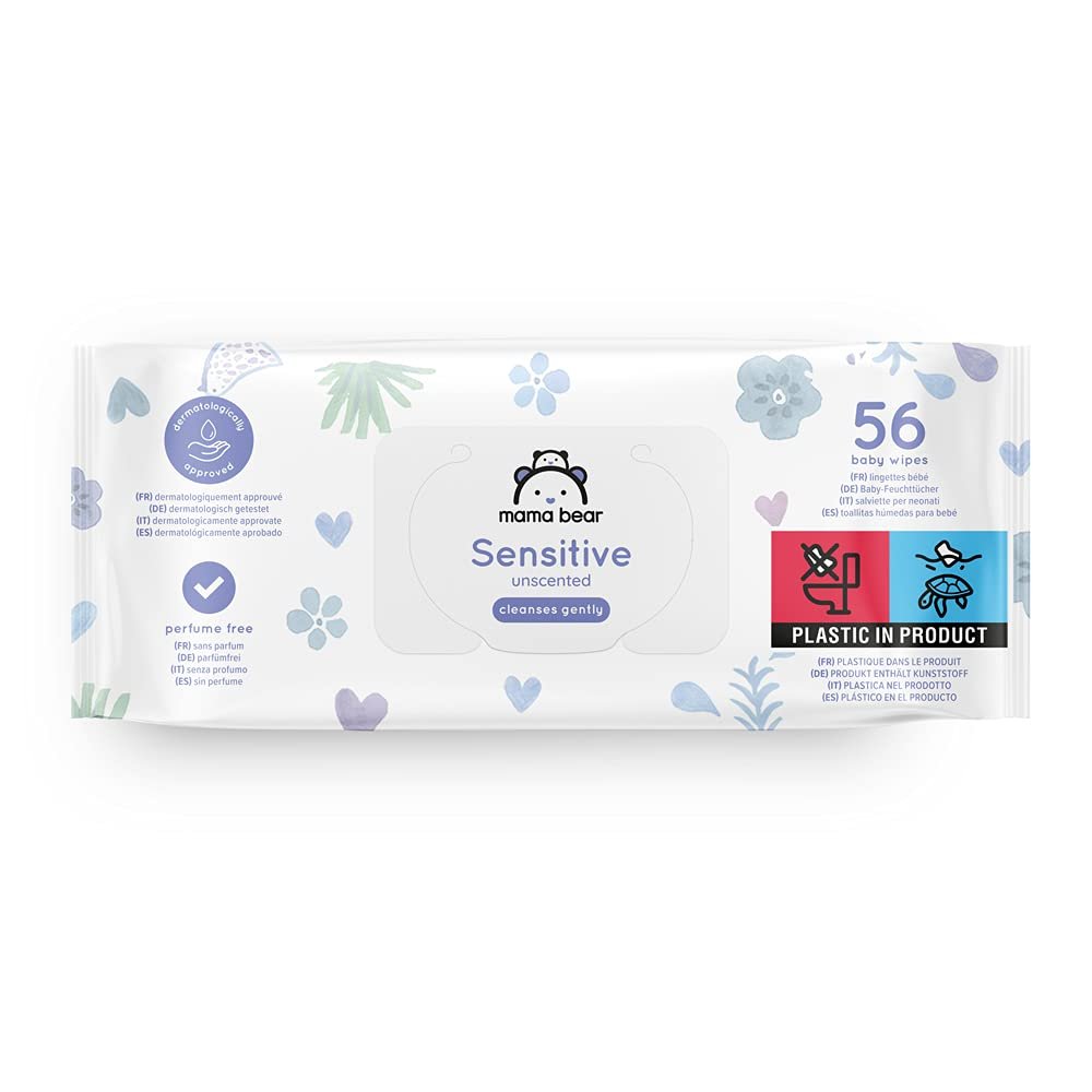 Серветки Mama Bear Sensitive Дитячі Без запаху 1008 шт (18 упаковок по 56), фото №2