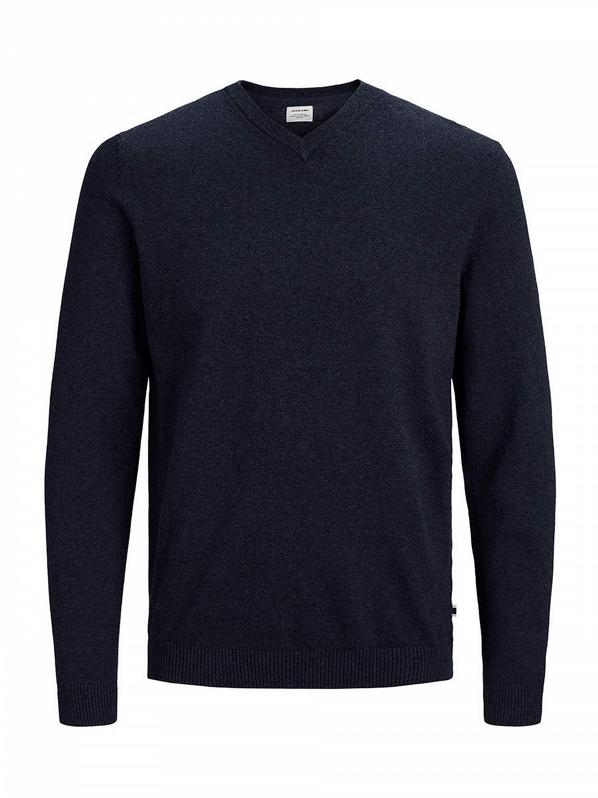 Джемпер з V-подібним вирізом JACK & JONES Чоловічий в'язаний, фото №1