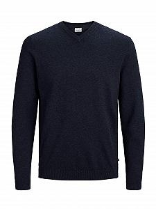 Джемпер с V-образным вырезом JACK & JONES Мужской вязаный - Фото 1