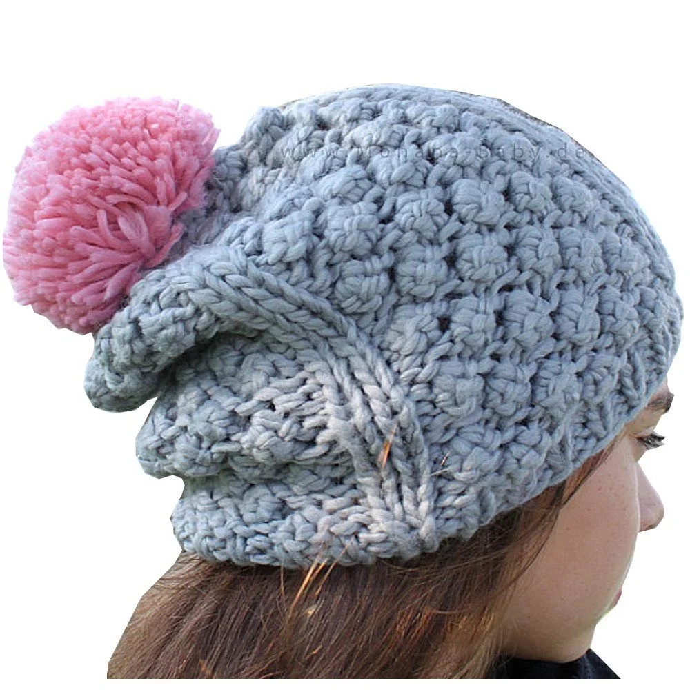 Шапка вязаная Maximo для девочек, зимняя, крупной вязки, фото №1