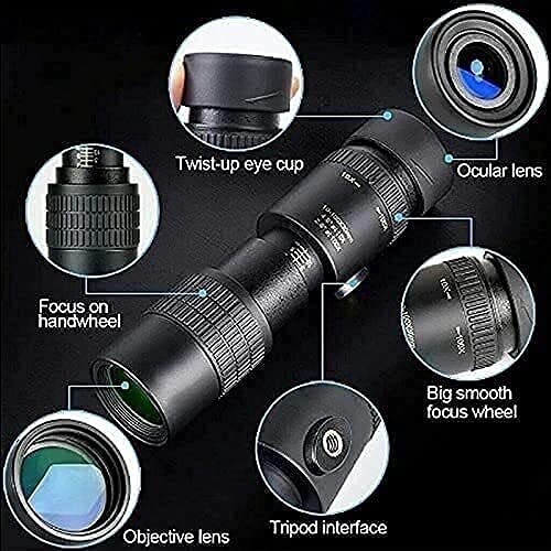 Монокуляр 4k 10-300x40 мм Super Telephoto Zoom Телескоп для мобільних телефонів Полювання Туризм Дослідження (2 Телескопи + 2 Тримачі), фото №3
