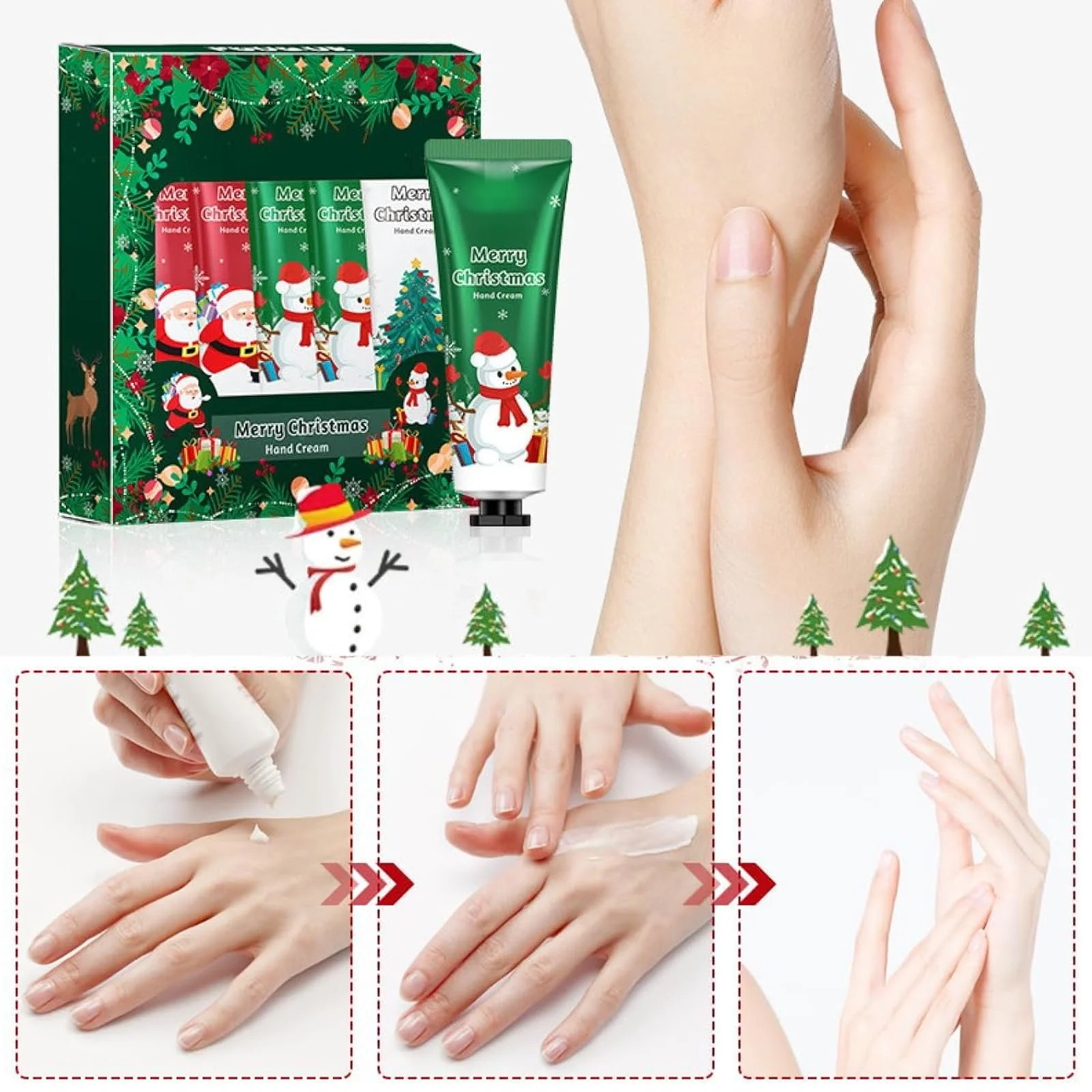 Набір кремів для рук Різдвяний, 5 шт в упаковці, фото №5 Набір кремів для рук Різдвяний, 5 шт в упаковці, фото №5