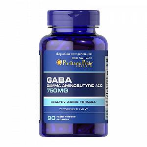 GABA Gamma Aminobutyric Acid 750 mg 90 capsules - Фото 1