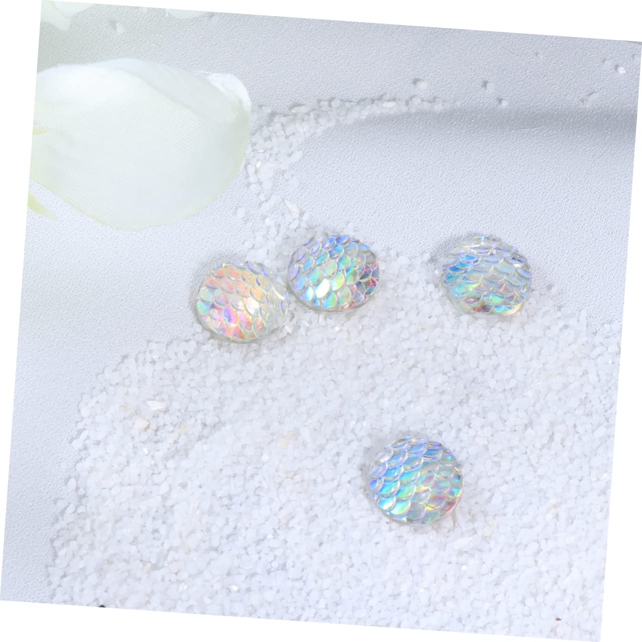 Стрази Скляні COHEALI Круглі Плоскі 50 шт., фото №2