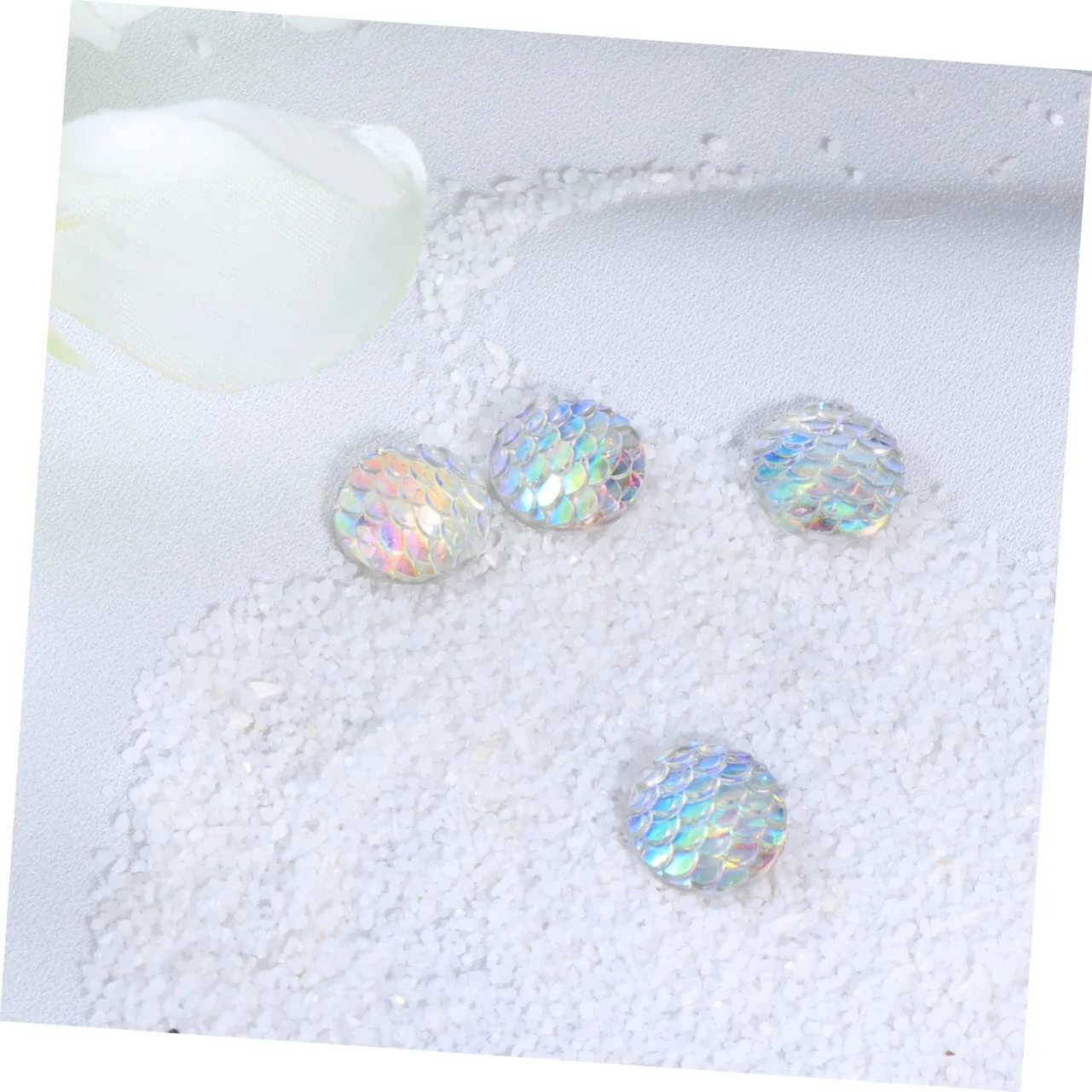 Стразы Стеклянные COHEALI Круглые Плоские 50 шт., фото №2