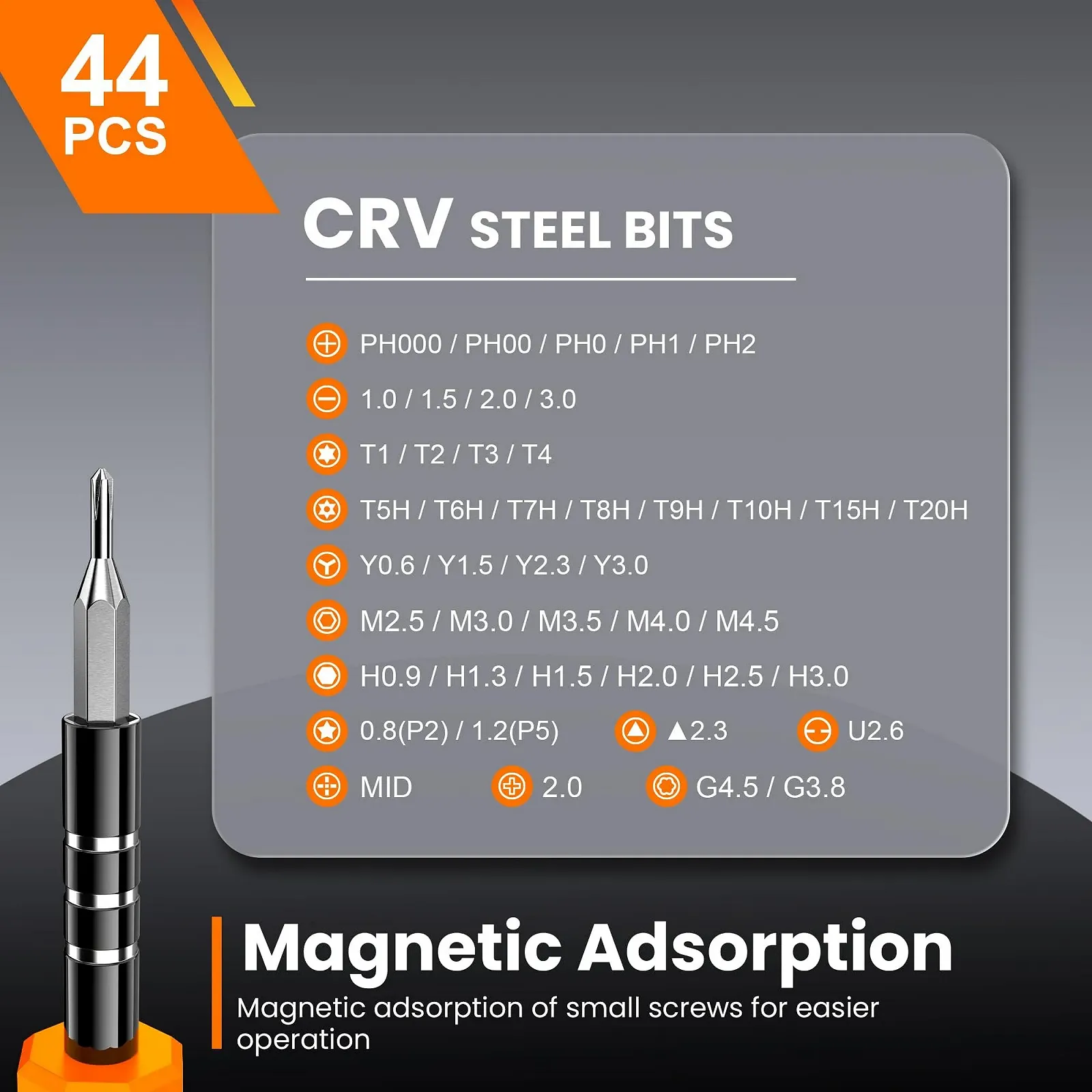 Набір прецизійних викруток JOREST 59 шт. Torx Phillips, фото №8