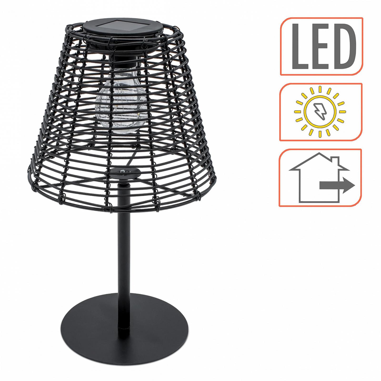Настільна лампа Spetebo Solar Rattan Look LED 33 x 20 см Чорний, фото №3