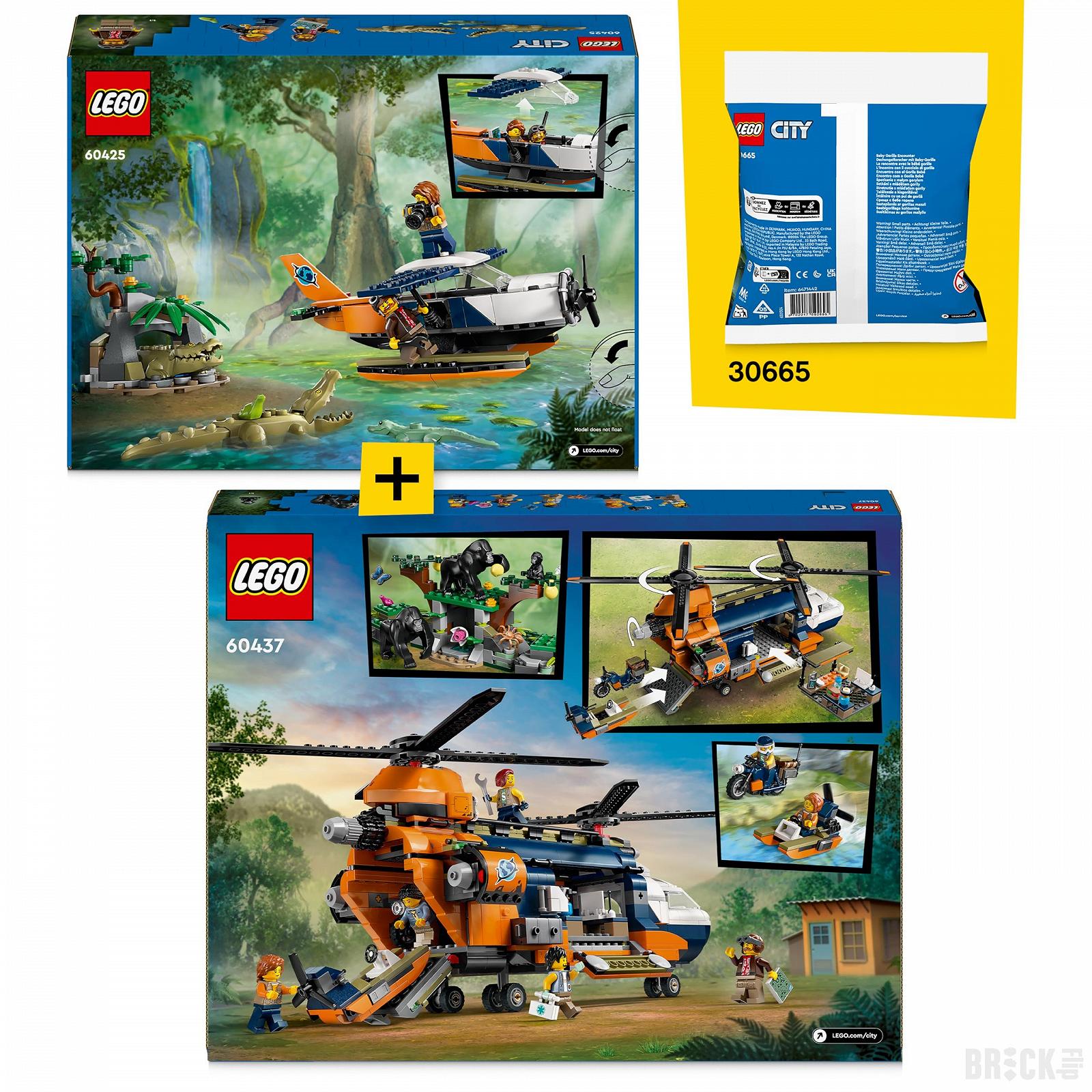 Lego City Jungle Explorer Seaplane 60425 Jungle Explorer Helicopter 60437 Polybag Gift Jungle Explorer 30665, фото №5