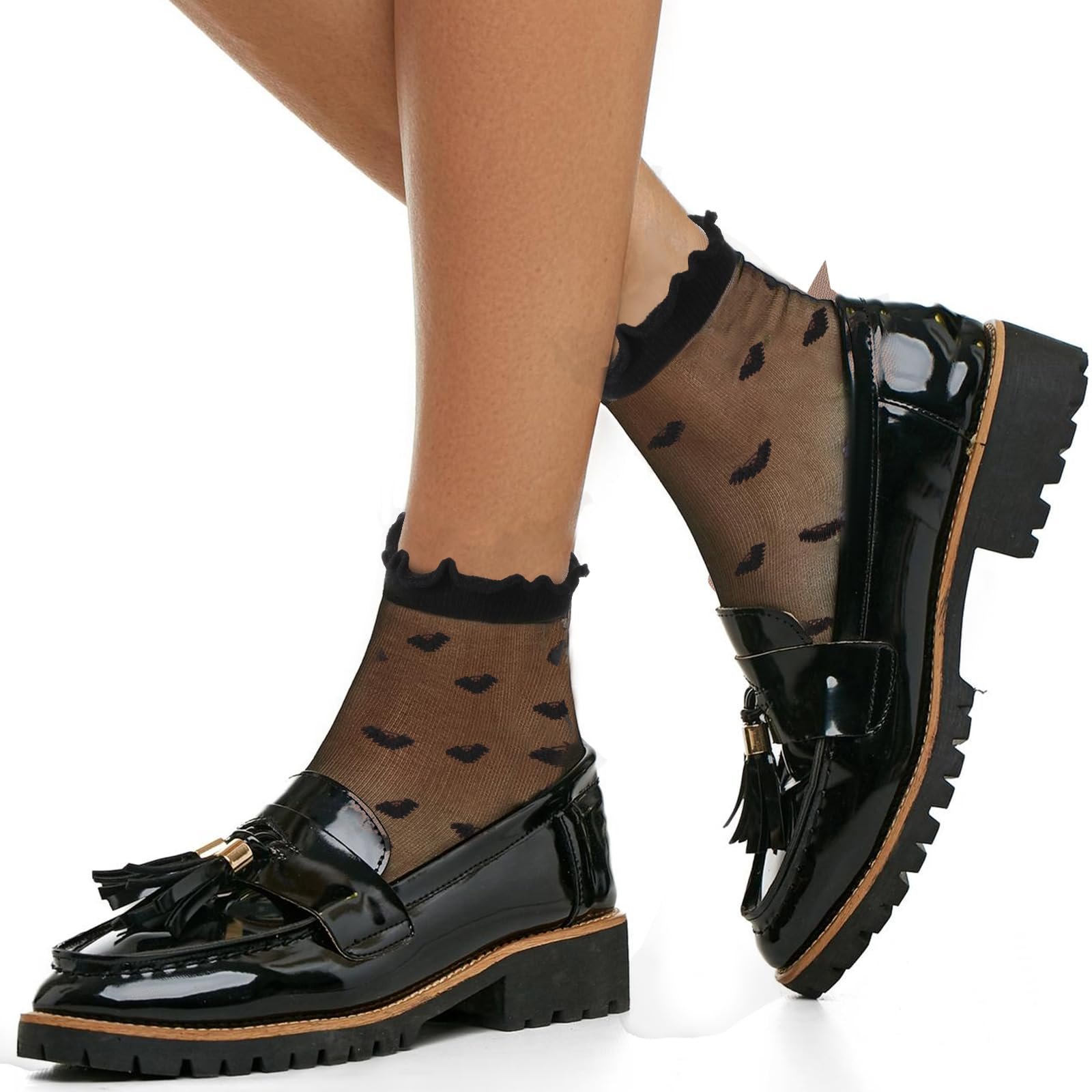 Прозрачные носки Lusofie из нейлона, 6 пар, фото №5