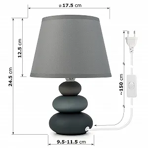 Настільна лампа Urban Lifestyle Lina Ceramic E14 LED Grey Matt synthetic.ua - Фото 1